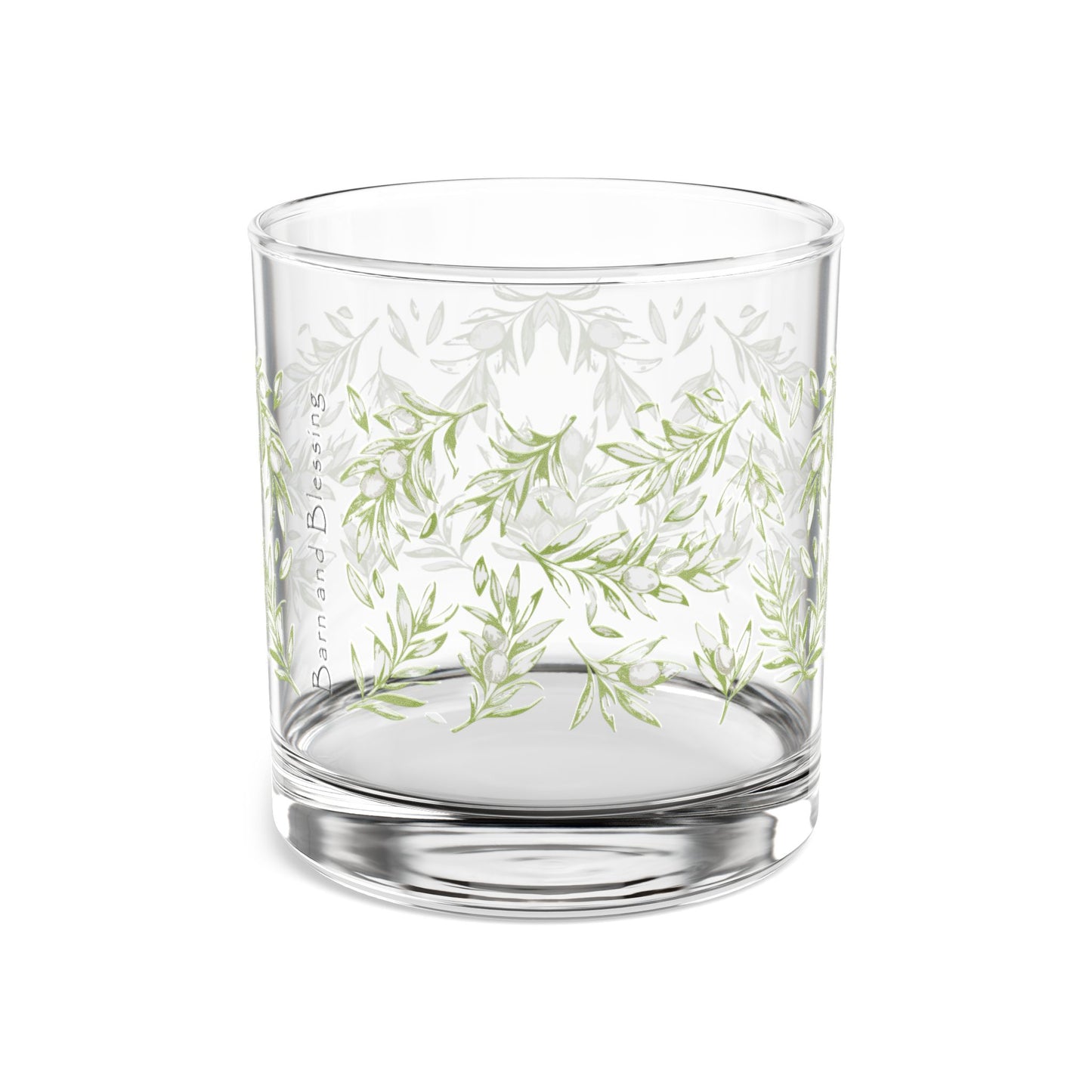 Barn and Blessing Rustic olive glass 10oz